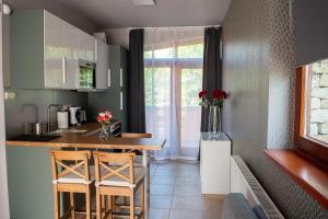Kuchyňa alebo kuchynka v ubytovaní Vénusz Stúdió Apartman
