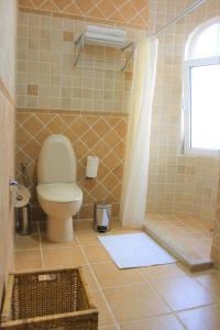 ラ・オリーバにあるVilla Chennai by Privilege Bayのトイレとシャワー付きのバスルーム