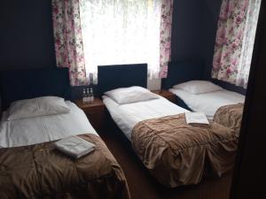 Säng eller sängar i ett rum på Willa Poniatowskiego