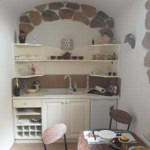 Kuchyň nebo kuchyňský kout v ubytování Ferienwohnung mit Herz