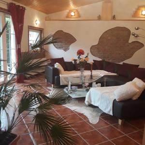 Posezení v ubytování Ferienwohnung mit Herz