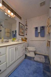 a bathroom with a toilet, sink, and bathtub at Ann Arbor Bed and Breakfast in Ann Arbor