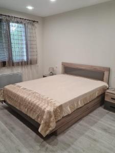 1 dormitorio con 1 cama grande en una habitación en ЗАРА, en Ruse