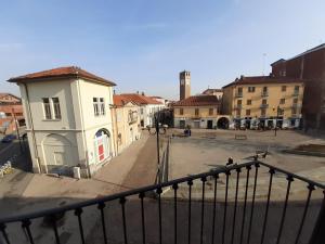 a view of a street in a town with buildings at GRU HOME Cozy home very central,refined,5 beds,box in Grugliasco