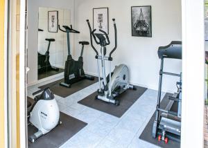 Fitness centrum a/nebo fitness zařízení v ubytování HOTEL DES DAUPHINS
