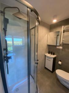Kúpeľňa v ubytovaní Apartamenty Czapla