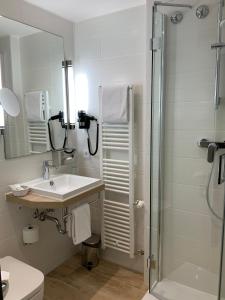 Koupelna v ubytování SeminarZentrum Rückersbach