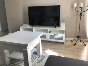 TV a/nebo společenská místnost v ubytování Apartament Dworskiego 7