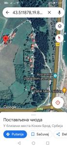 zrzut ekranu mapy plaży w obiekcie Emilijin konak w mieście Kokin Brod