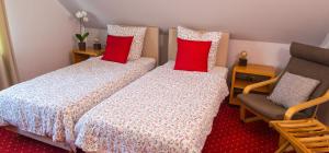 Postel nebo postele na pokoji v ubytování Hotel Garni am Eckernweg