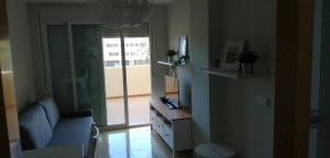 TV a/nebo společenská místnost v ubytování RESIDENCIAL LAS PALMERAS