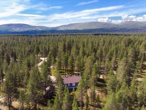 eine Luftaufnahme eines Hauses mitten in einem Wald in der Unterkunft Holiday Home Siula by Interhome in Kyrö
