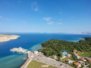 an aerial view of a lake with a cruise ship at Villa Pinnidae by Interhome in Lopar