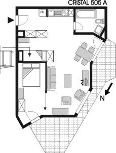 Planlösningen för Apartment Cristal 505A