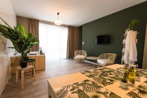 Televízia a/alebo spoločenská miestnosť v ubytovaní Deluxe Thermal Resort