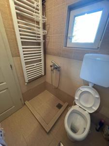a bathroom with a toilet and a window at Vikendica Kostic in Zlatibor +62 photos