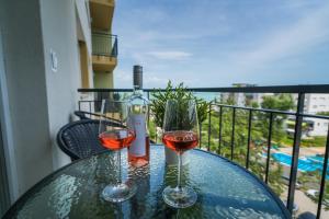 Balkón alebo terasa v ubytovaní Cadet 505 - Panorámás Balaton-parti Apartman