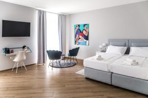 Postel nebo postele na pokoji v ubytování Dolac apartments