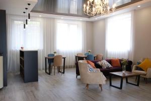A seating area at Hotel Axien Kazbegi