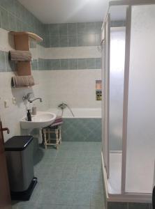 Koupelna v ubytování Apartmán BESEDA