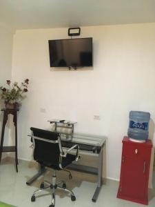 TV a/nebo společenská místnost v ubytování Suites Cervantes
