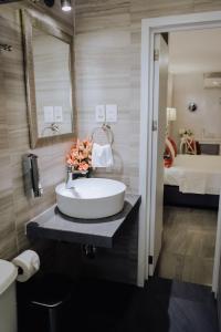 Koupelna v ubytování Hotel Venedik