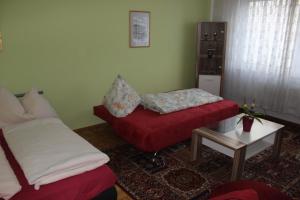 Postel nebo postele na pokoji v ubytování Ferienwohnung Burgblick
