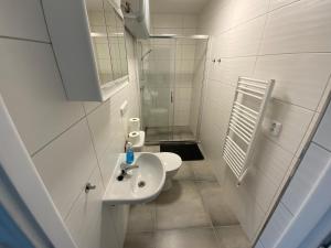Koupelna v ubytování Apartman Discoveryou