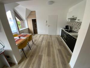 Kuchyň nebo kuchyňský kout v ubytování Apartman Discoveryou