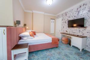 TV a/nebo společenská místnost v ubytování Moviliţa Residence