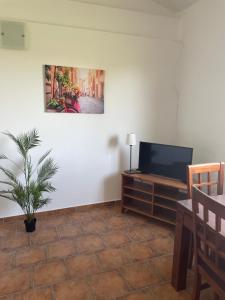 A television and/or entertainment centre at Air Conditioned "Casa Tropicana" Entire Villa or Individual Apartments