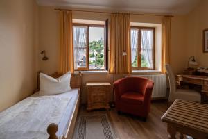 Letto o letti in una camera di Am Anger