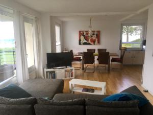 Ein Sitzbereich in der Unterkunft Seaside