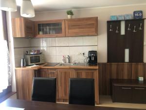 Virtuve vai virtuves zona naktsmītnē Albatrosz Apartman