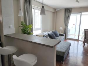 Łóżko lub łóżka w pokoju w obiekcie Apartamento Veracruz - Primera Linea de Playa