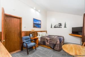 TV a/nebo společenská místnost v ubytování Backwoods Lodge