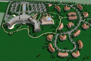 - un modèle de parc avec un complexe dans l'établissement Bad-Bük Golf & Wellnes Apartman Villapark, à Bük