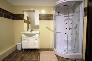 Ein Badezimmer in der Unterkunft Patkószeg Vendégház
