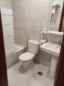 Koupelna v ubytování Hotel La Quinta