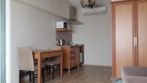Kuchyň nebo kuchyňský kout v ubytování Tashkonak Studio Suites