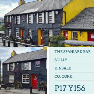 a collage of photos of the spanish bar and the spanish inn at Feather bed 3 bedroom house in Kinsale