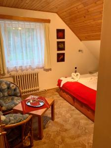 Postel nebo postele na pokoji v ubytování Penzion Vanessa