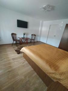 TV a/nebo společenská místnost v ubytování Casa Luminița