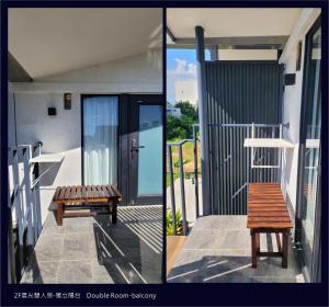 天台日光屋小琉球民宿陽台或露臺