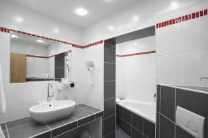 Koupelna v ubytování Posthotel Usseln