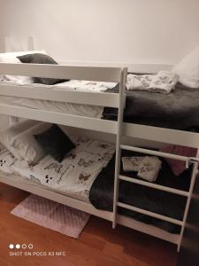 Poschodová posteľ alebo postele v izbe v ubytovaní Villa Ventula