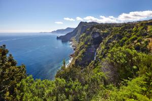 a view of the amalfi coast from the cliffs at Hotel Quinta Do Furao in Santana
