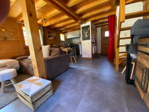 A seating area at Chalet massif du Mont Blanc St Gervais Megeve