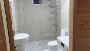 Koupelna v ubytování Guest House Okropilauri