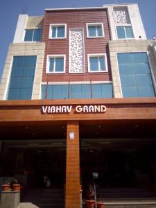 a building with a sign that reads vilsify grand at Vibhav Grand in Haridwār